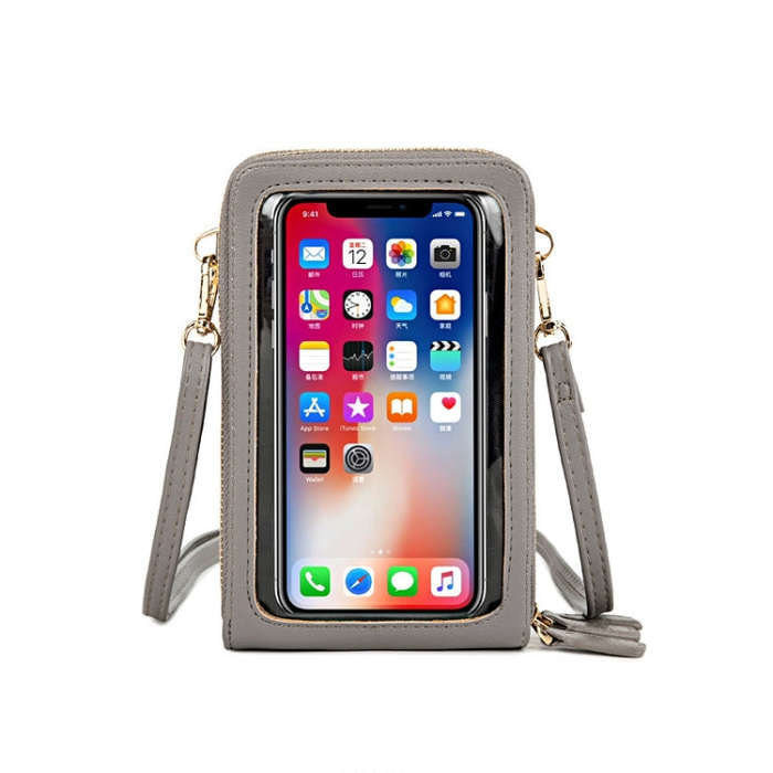 SJ617 Multifunctional Touch Screen Phone Bag Single-shoulder Bag(Gray)