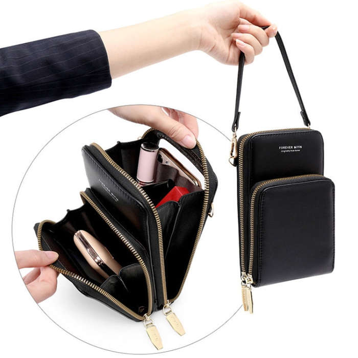 SJ617 Multifunctional Touch Screen Phone Bag Single-shoulder Bag(Gray)