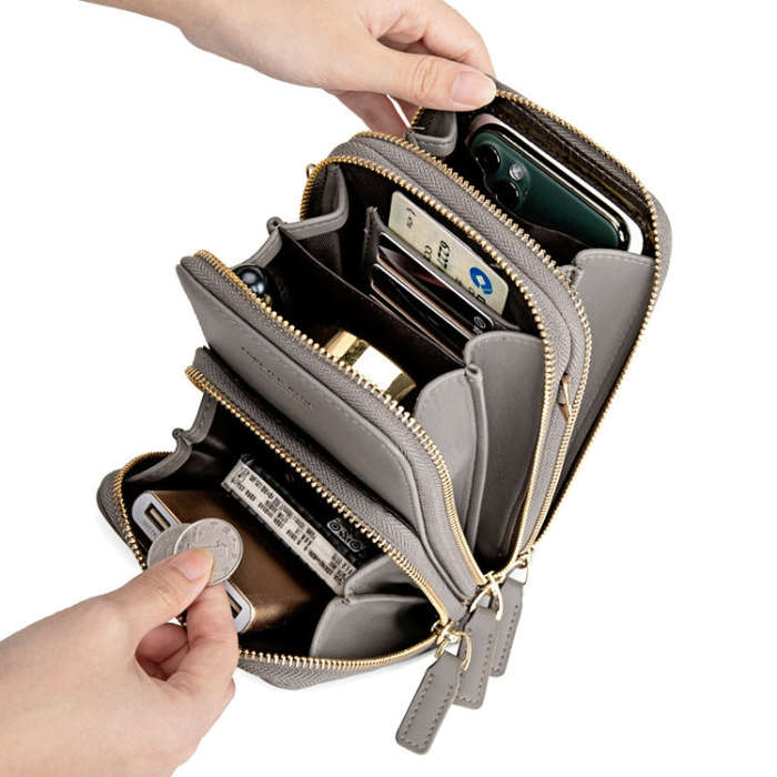 SJ617 Multifunctional Touch Screen Phone Bag Single-shoulder Bag(Black)