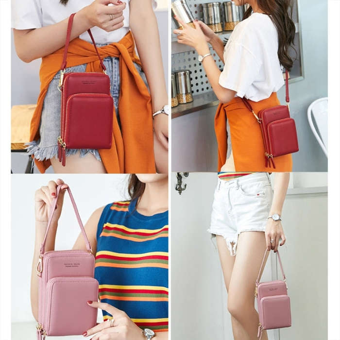 SJ617 Multifunctional Touch Screen Phone Bag Single-shoulder Bag(Gray)