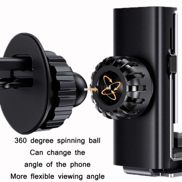 ZJ058 Car Fully Automatic Hidden Double-arm Air Outlet Gravity Bracket(Black)