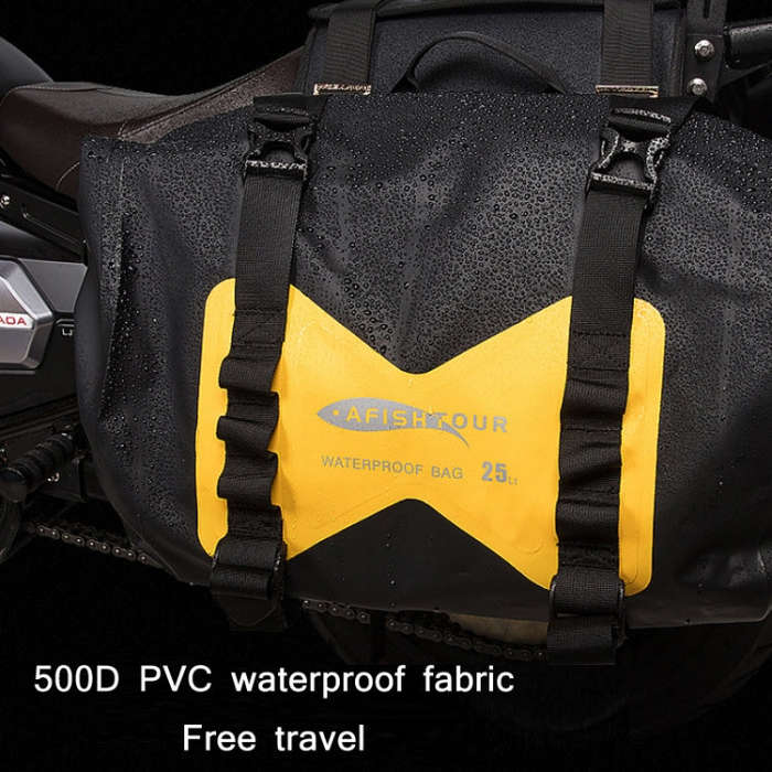 AFISHTOUR FM2021 Large Capacity Waterproof Motorcycle Rear Seat Bag, Color: Red