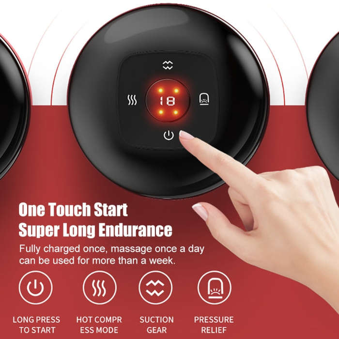 12-speed Charging Electric Cupping Massage Device(Red Wine)