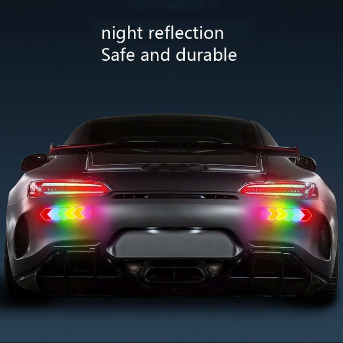 4pcs /Set Car Safety Warning Reflective Anti-Strike Stickers, Color: Epoxy White