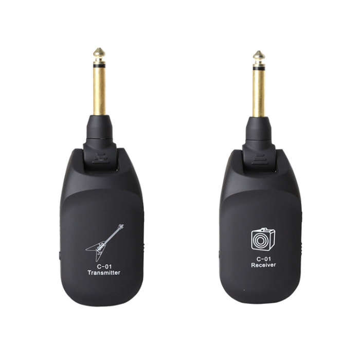 C01 Electric Guitar Wireless Audio Transmitter Receiver(Black)