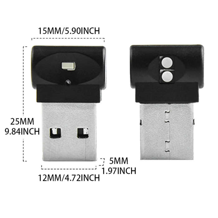 2 PCS Car USB Atmosphere Light LED Decorated Lighting Light(USB Colorful Adjustable)