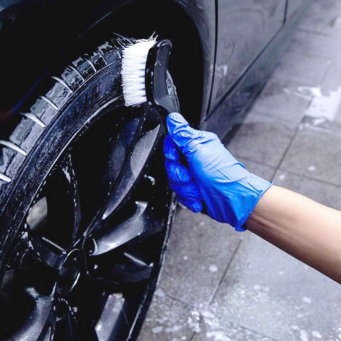 Tire Carpet Cleaning Brush Foot Pad Upholstery Brush(Black)