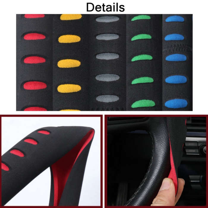 Sports Punched EVA Car Steering Wheel Cover, Size: 38cm(Yellow)