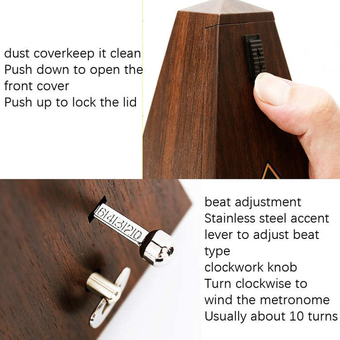 FRIEND Tower Mechanical Terrace Piano Guitar Violin Universal Rhythm Instrument(Tower Teak Color)