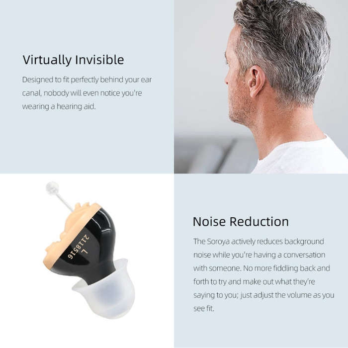 Battery Type Digital Noise Reduction Hearing Aid Elderly Sound Amplifier(Black Left Ear)