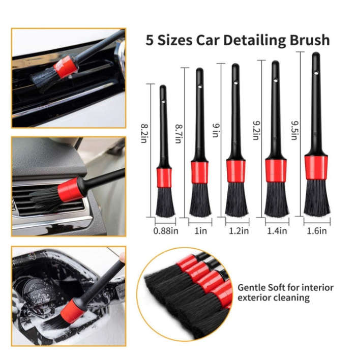 16 PCS / Set Car Washing Tool Brush Drill Cleaning Brush Tire Cleaning Floor Brush(Blue)