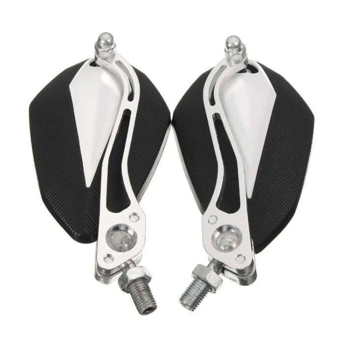 Aluminum Alloy Motorcycle Large-view Rearview Mirror Modification(Silver)