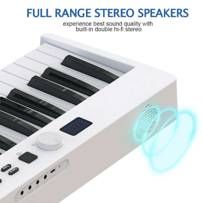 88-Key Portable Smart Folding Electric Piano, EU Plug(PJ88C Black)