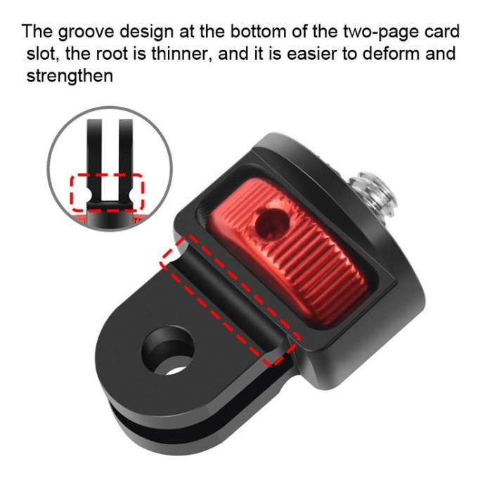 1/4 Inch Screw Converter Tripod Adapter for Sport Camera(Black Titanium)