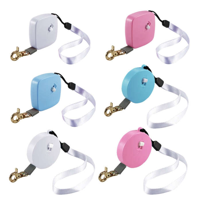 Automatic Telescopic Dog Traction Rope Small Pet Retractor(Square Pink)