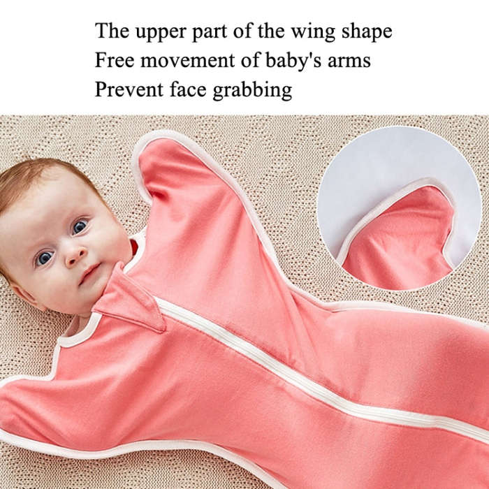 Insular Baby Cotton Quilt Newborn Swaddle Sleeping Bag Blanket, Size: 60cm For 0-3 Months(Rose Red)