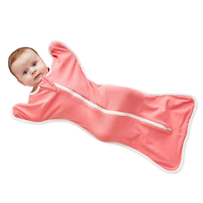 Insular Baby Cotton Quilt Newborn Swaddle Sleeping Bag Blanket, Size: 60cm For 0-3 Months(Pink)