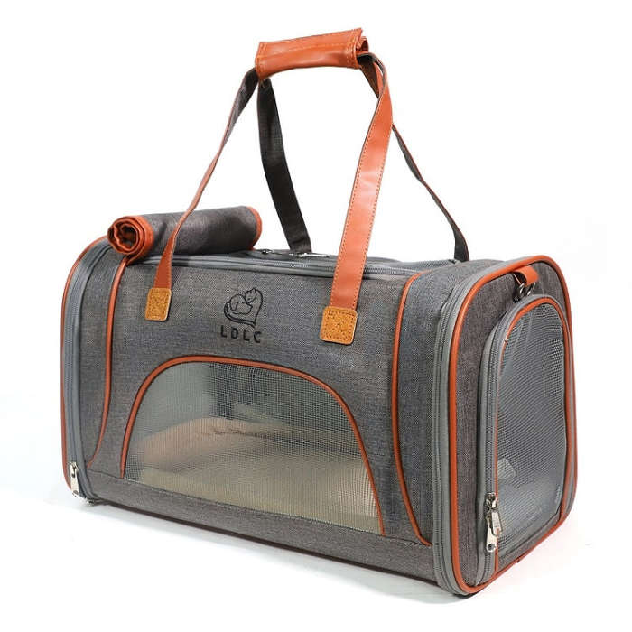 LDLC QS-012 Pet Outing Portable Breathable Foldable Tote Bag(Dark Gray)