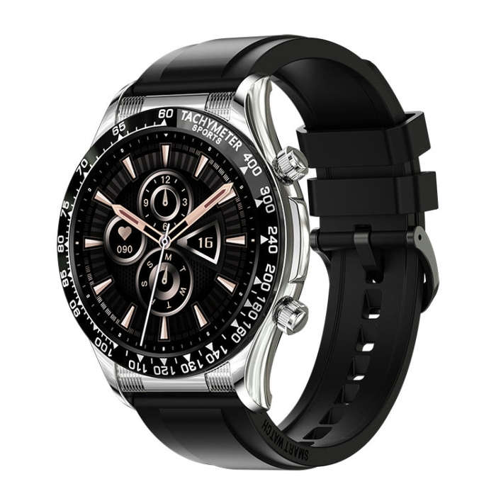 LOANIY E18 Pro Smart Bluetooth Calling Watch with NFC Function, Color: Black Silicone