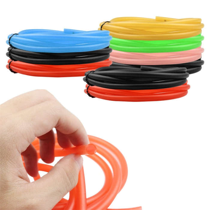 10PCS Motorcycle Modification Oil Pipe Rubber Gasoline Pipe, Length: 1m(Red)