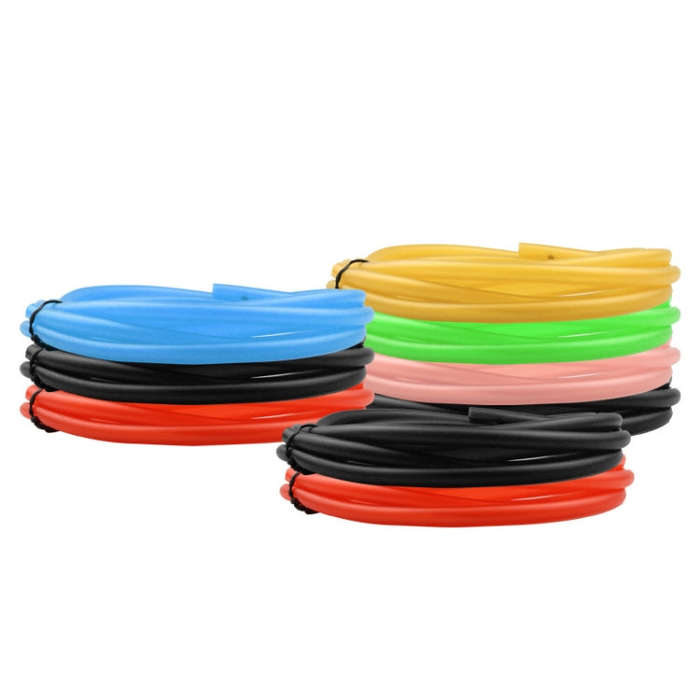 10PCS Motorcycle Modification Oil Pipe Rubber Gasoline Pipe, Length: 1m(Red)