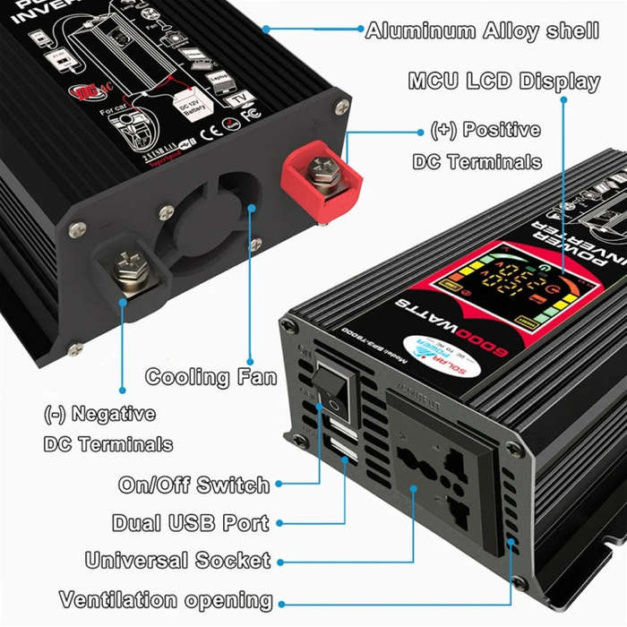 Tang 3 Generations Home Solar Generator Inverter+30A Controller+18W 12V Solar Panel, Specificatio...
