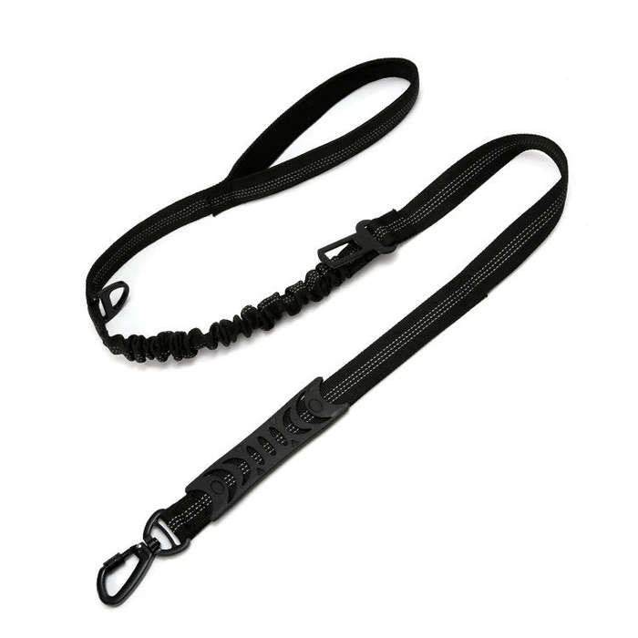 Elastic Reflective Car Dual-purpose Dog Leash(Black)