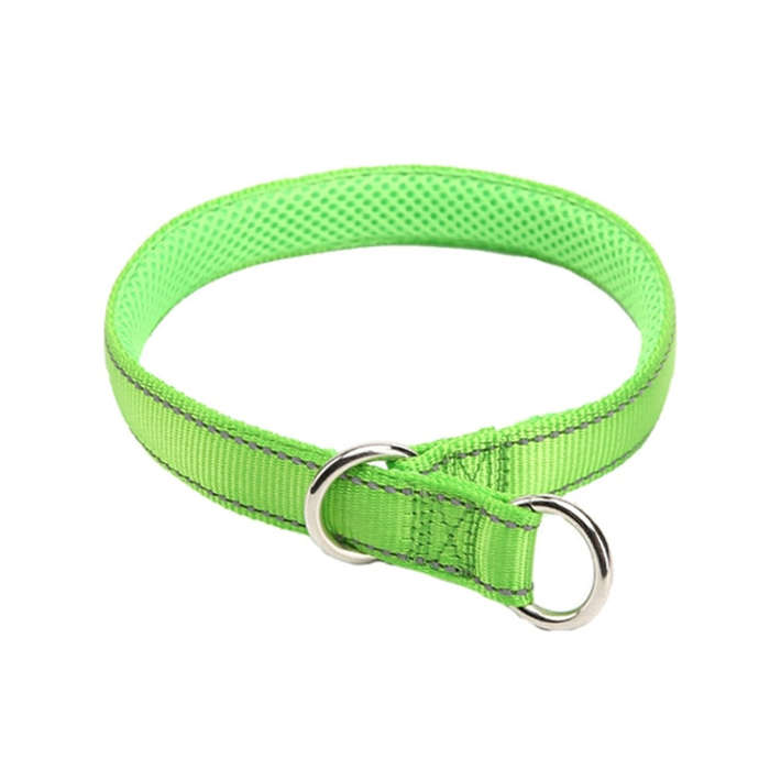 Nylon Reflective Filament P Chain Adjustable Size Collar(Grass Green)