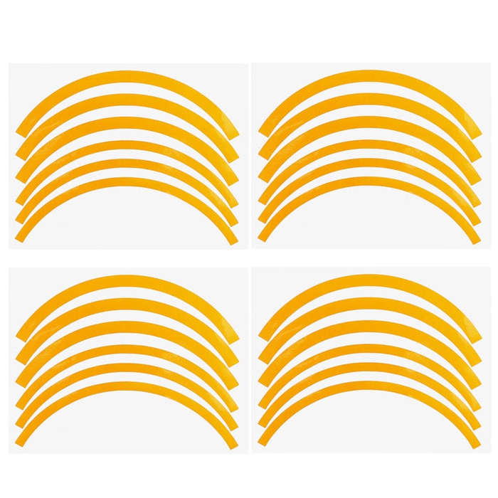 2 Sets Wheel Hub Protective Sticker For Scooter Bicycle Electric Vehicle(Yellow)