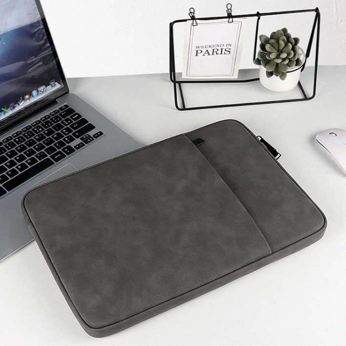 ND01DZ Double Layer Waterproof Laptop Liner Bag, Size: 14.1-15.4 inches(Dark Gray)