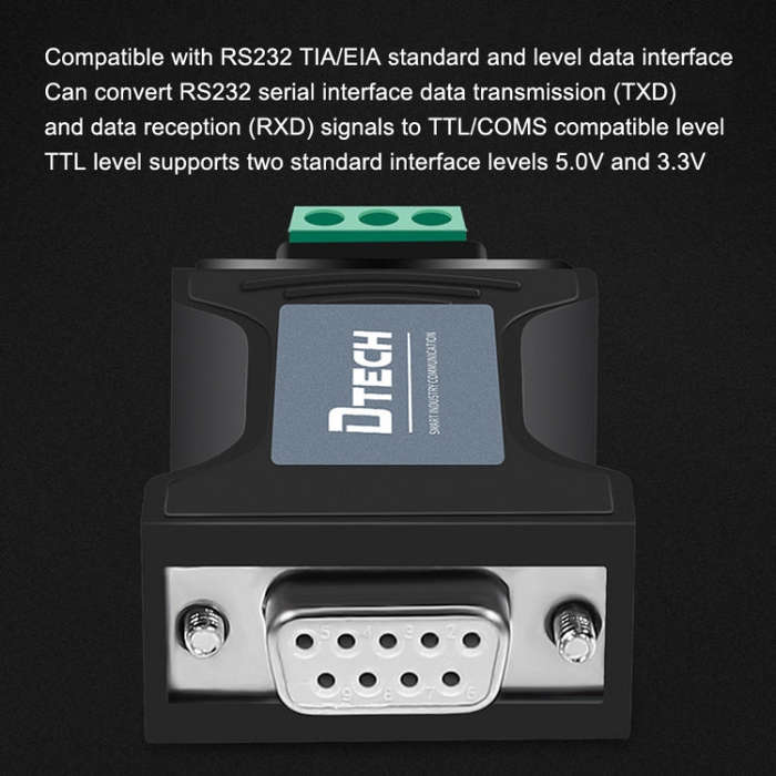 DTECH DT-9005 Without Power Supply RS232 To TTL Serial Port Module, Interface: 3.3V Module