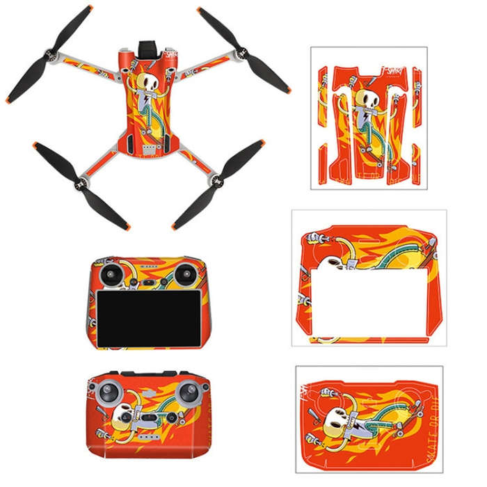 Sunnylife Drone+Remote Control Protective Sticker For DJI Mini 3 Pro RC Version( Skateboard)