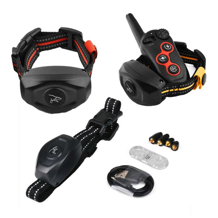 Remote Control Trainer Dog Collar Automatic Barking Stopper, Specification: 1 Drag 1 Orange