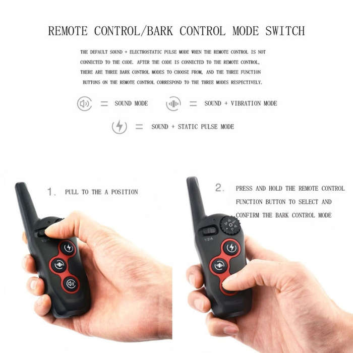 Remote Control Trainer Dog Collar Automatic Barking Stopper, Specification: 1 Drag 1 Orange