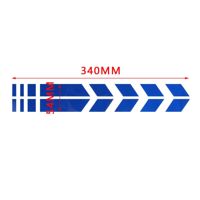 10 PCS Car Stripe Reflective Sticker Motorcycle Fender Arrow Stickers(Yellow)