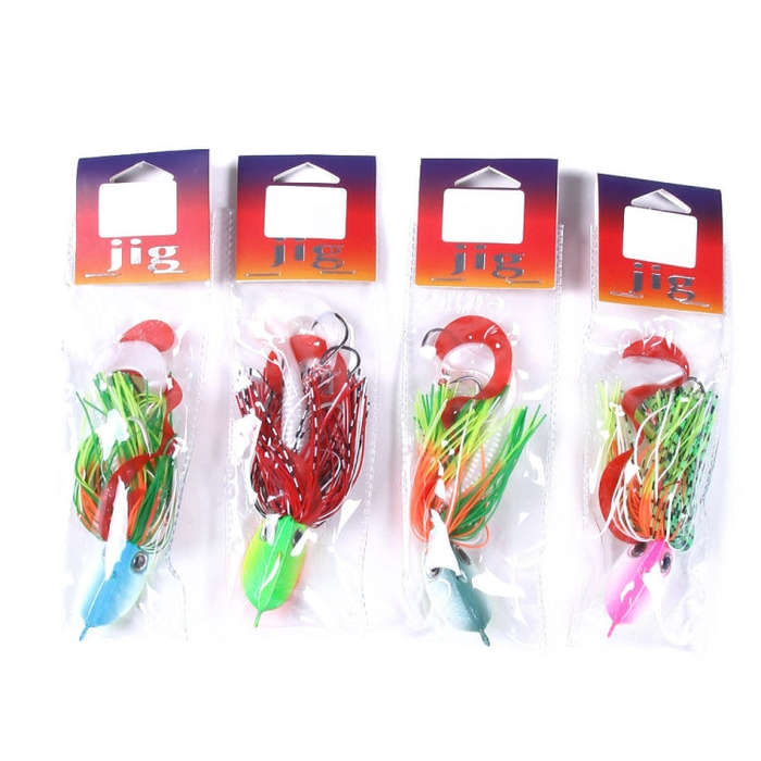 HENGJIA JIG Fish Head Beard Lead Hook, Specification: 60G(No. 3)