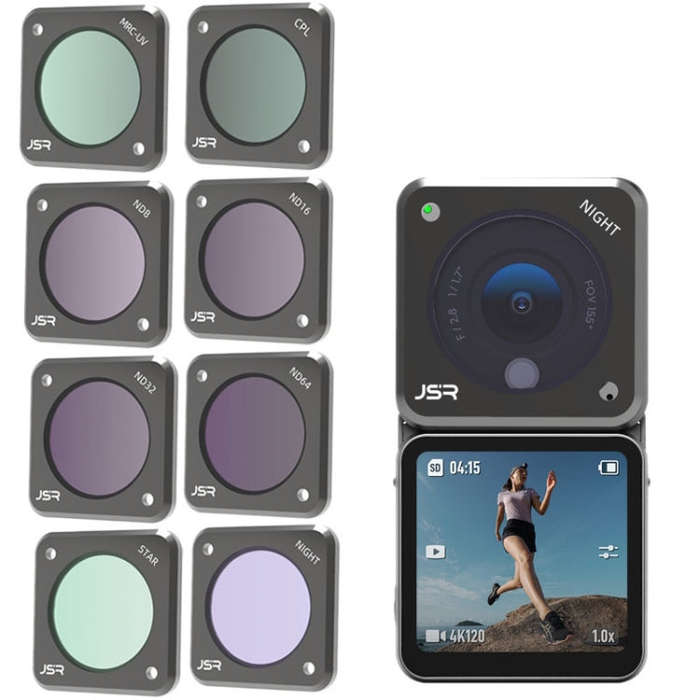 JUNESTAR Action Camera Filters For DJI Action 2,Style: CS-6IN1