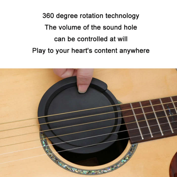 Silicone Folk Acoustic Guitar Sound Hole Cover Guitar Anti-whistle Mute(For 38/39 inches)