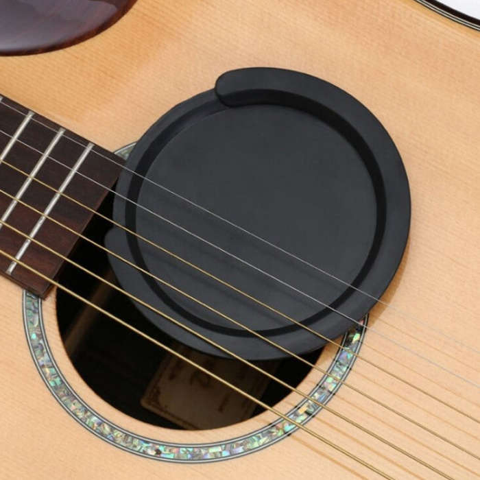 Silicone Folk Acoustic Guitar Sound Hole Cover Guitar Anti-whistle Mute(For 38/39 inches)