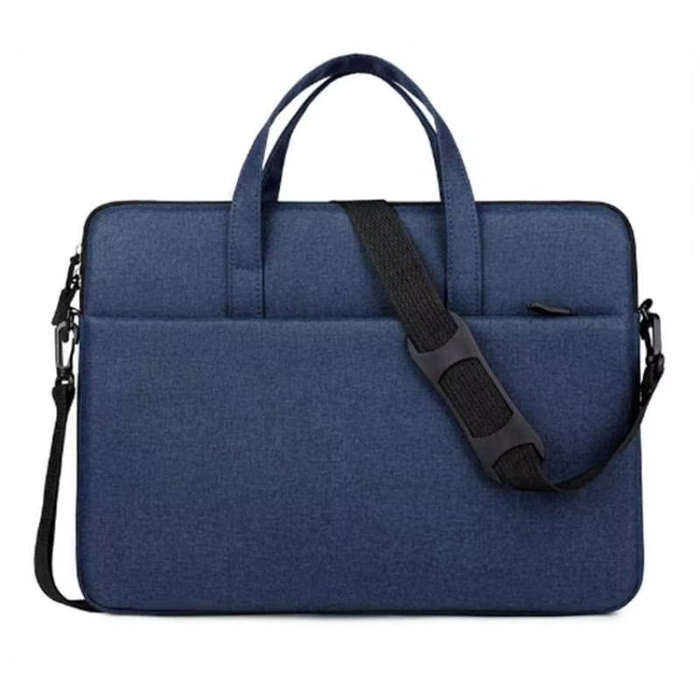 ST09 Portable Single-shoulder Laptop Bag, Size: 13.3 inches(Navy Cyan with Shoulder Strap)