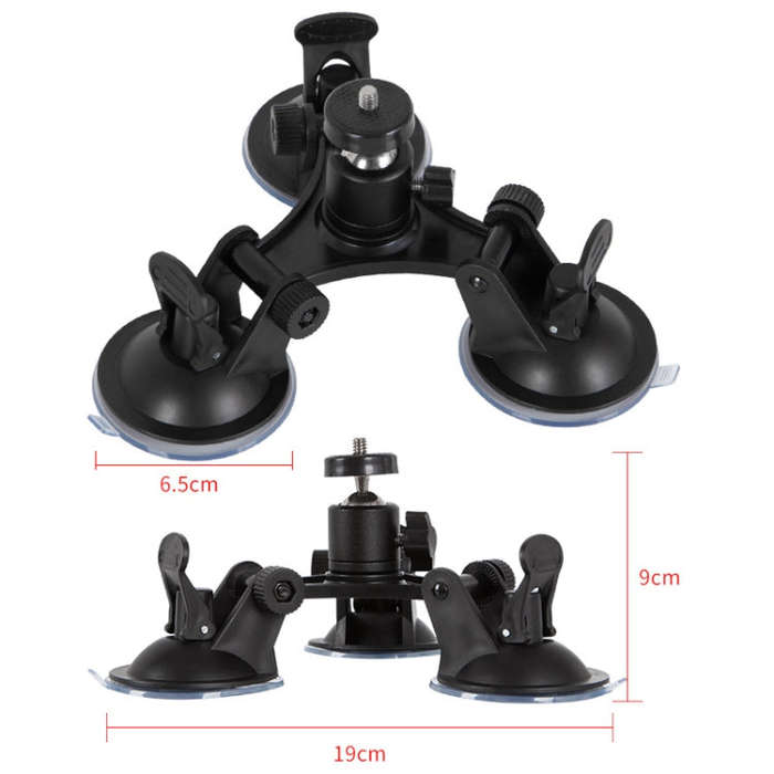 Car General Purpose Vehicle Bracket Suction Cup Fixed Glass Video Shooting Base, Shape: Suction C...