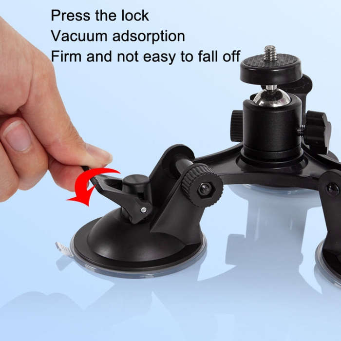 Car General Purpose Vehicle Bracket Suction Cup Fixed Glass Video Shooting Base, Shape: Suction C...