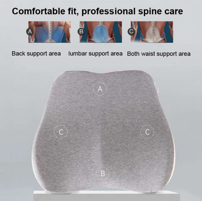 Memory Foam Lumbar Pillow Office Seat Lumbar Cushion(Tibetan)