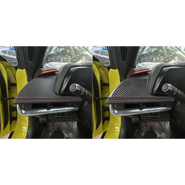 For Chevrolet Corvette C8 Left-Hand Drive Main Driver Side Decorative Stickers(Black)