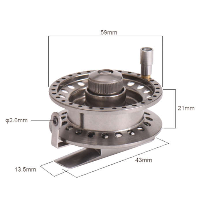 LEO 27758 Side Foot Front Reel With Guide Ring Ice Fishing Reel, Specification: BLT-60 Right Hand