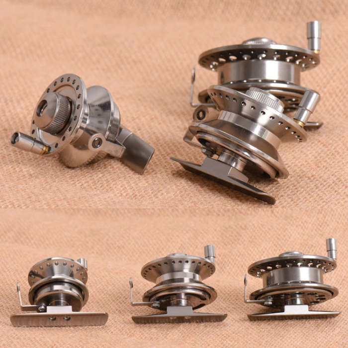 LEO 27758 Side Foot Front Reel With Guide Ring Ice Fishing Reel, Specification: BLT-60 Right Hand
