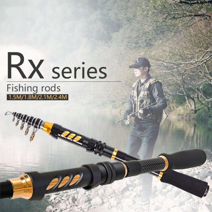 LEO 28004 Short Carbon Sea Pole Mini Road Fishing Rod Fishing Gear, Length: 150cm