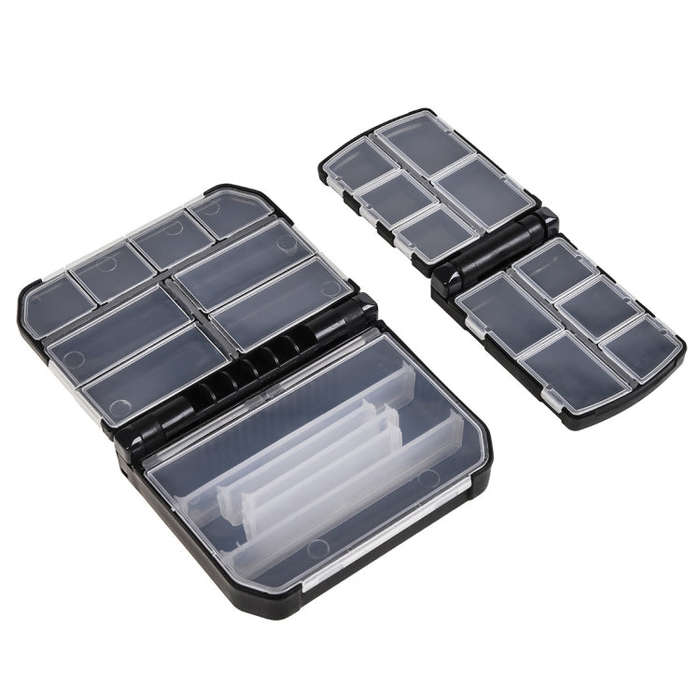 LEO 28054 Semi Automatic Opening And Closing Accessories Box Fish Hook Tools Box, Size: Small