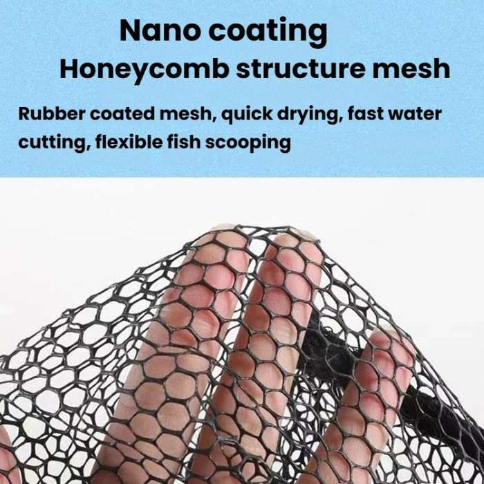 LEO 28109 Triangle 2 Section Extended Aluminum Alloy Fish Net(Blue)