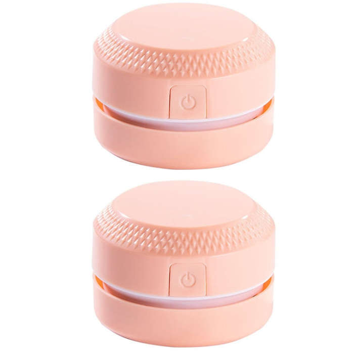 2PCS Desktop Mini Vacuum Cleaner Rubber Confetti Keyboard Cleaner(Pink)
